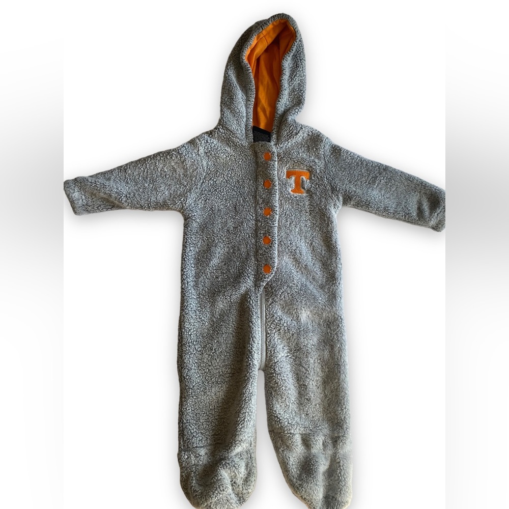 UT VOLS baby snowsuit fuzzy hooded onesie jacket